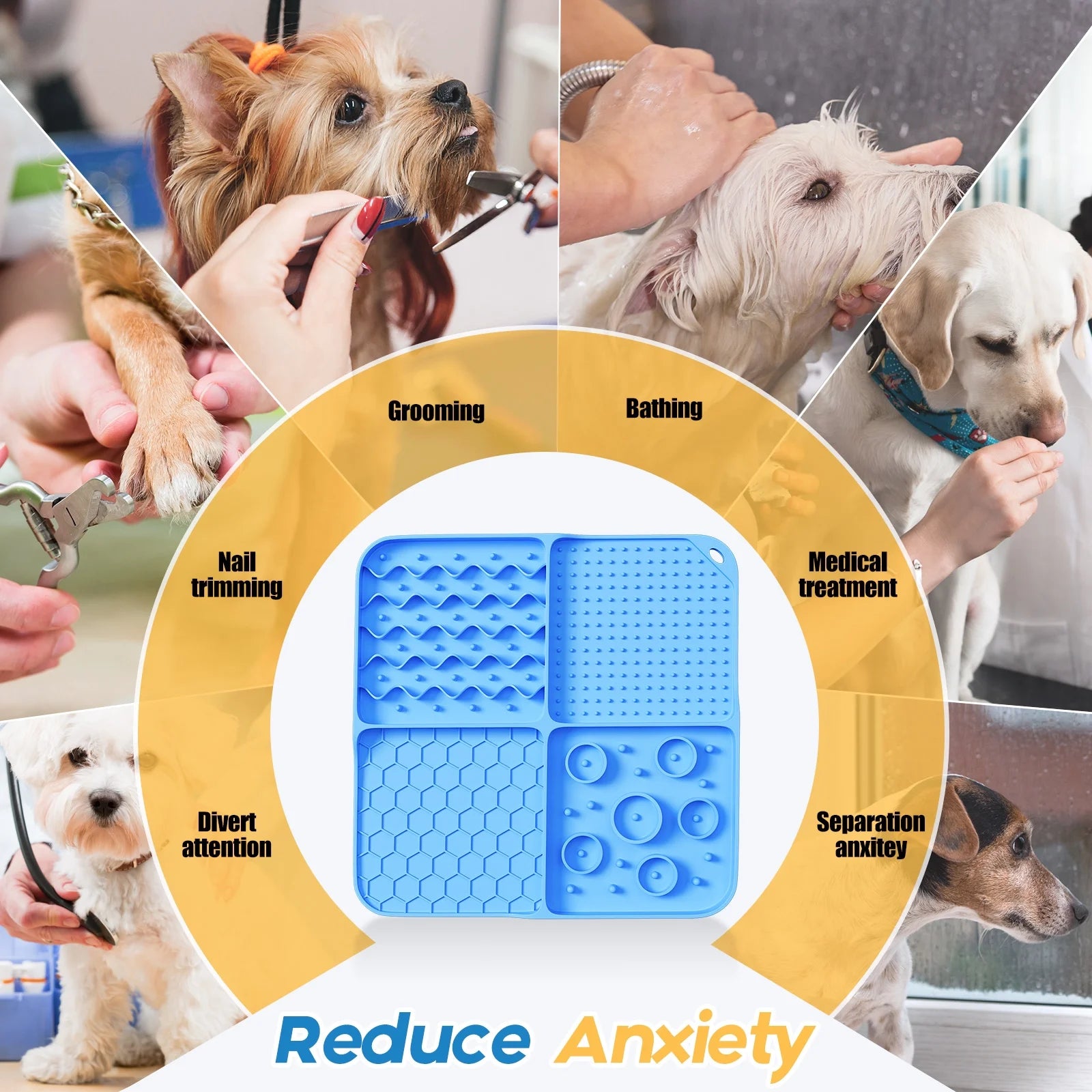 Large Lick Mat Slow Feeder for Anxiety Relief 