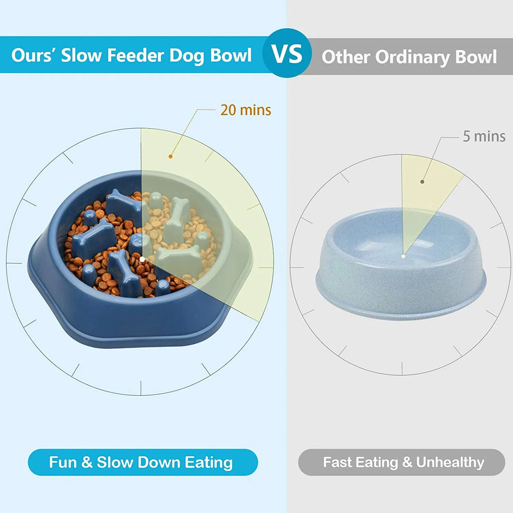 Slow Feeder Dog Bowls | Anti-Gulping Slow Feeder