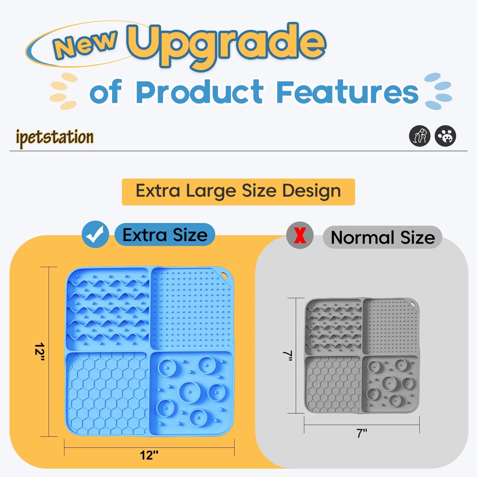 Large Lick Mat Slow Feeder for Anxiety Relief 