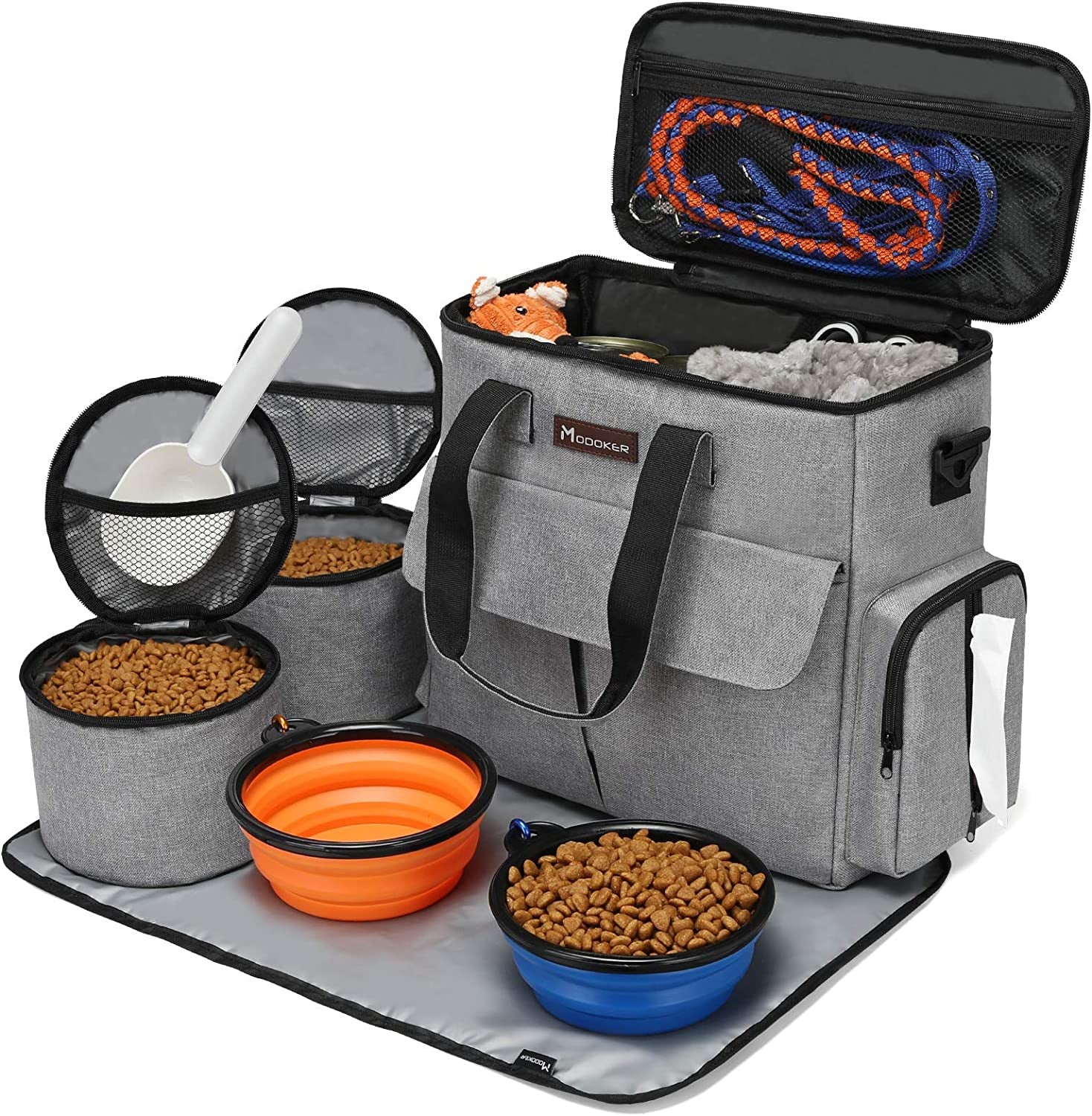 Weekend Dog Travel Bag Set | Water-Resistant Oxford